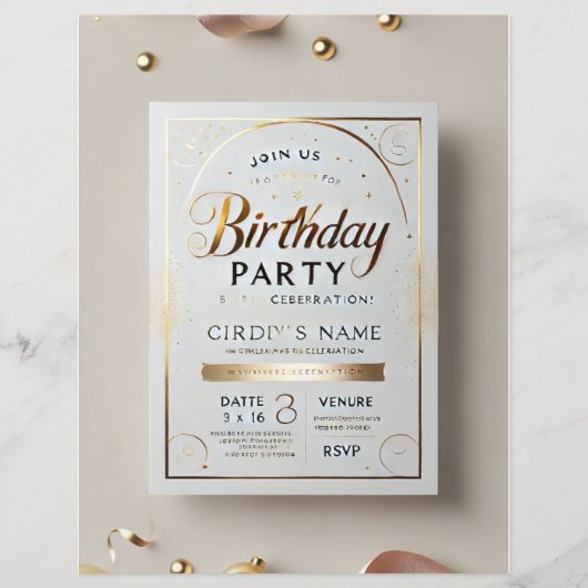 Birthday party wise card (Front)