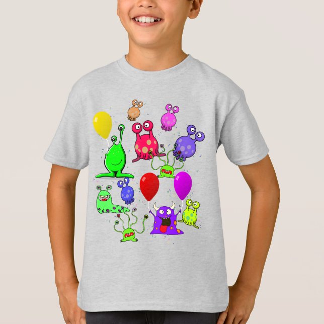 Birthday Party with Aliens T-Shirt (Front)