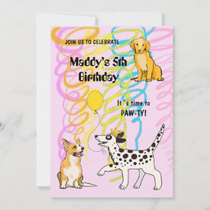 Birthday party WITH DOGGY FRIENDS Invitation