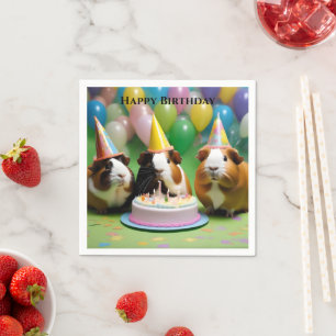 Birthday Party With Party Guinea Pigs, Napkins