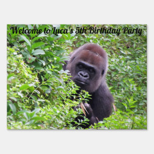 Birthday Party Yard Sign for the Gorilla Lover