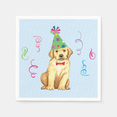 Birthday Party Yellow Lab Napkins