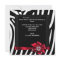 Birthday Party Zebra Elegant Red Black White