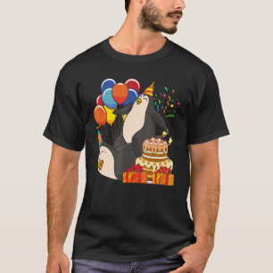 Birthday Party Zoo Bird Animal Kids Cute Penguin T-Shirt
