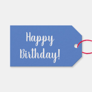 Birthday Pastel Blue White Gift Tags