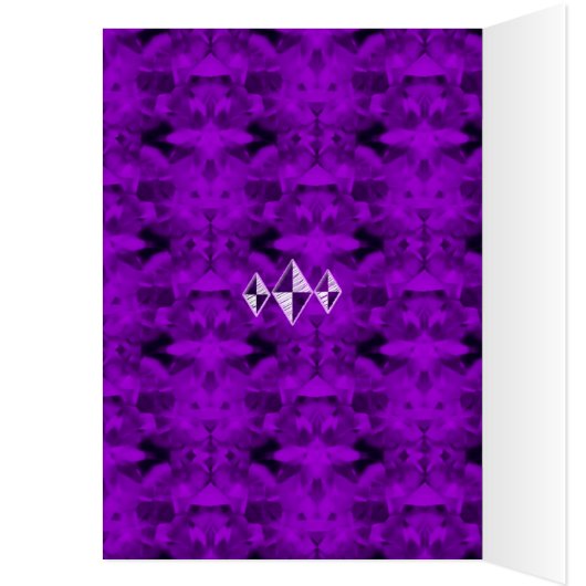 Birthday, Pastor, Purple/Silver Abstract Patterns (Inside (Left))