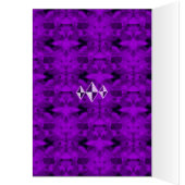 Birthday, Pastor, Purple/Silver Abstract Patterns Cards (Inside (Left))