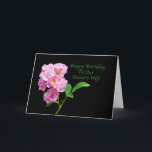 Birthday, Pastor’s Wife, Pink Garden Roses Card<br><div class="desc">These old garden roses in wonderful shades of pink are the focus for this card on a black background.  It makes a lovely birthday greeting card.  Feel free to change the inside verse to suit your needs.</div>