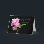 Birthday, Pastor’s Wife, Pink Garden Roses Card<br><div class="desc">These old garden roses in wonderful shades of pink are the focus for this card on a black background.  It makes a lovely birthday greeting card.  Feel free to change the inside verse to suit your needs.</div>