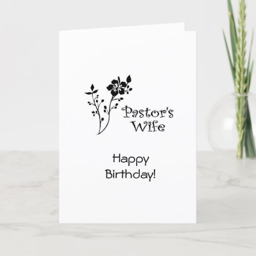 Birthday Pastors Wife Christian Card BE