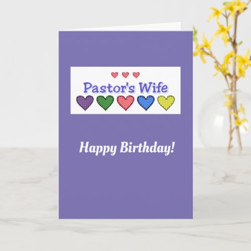 Birthday Pastors Wife Christian Card GH