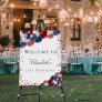 Birthday patriotic red white blue balloons welcome foam board