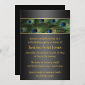 Birthday peacock invitation (Front/Back)