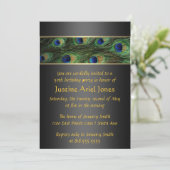 Birthday peacock invitation (Standing Front)