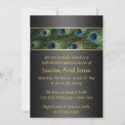 Birthday peacock invitation