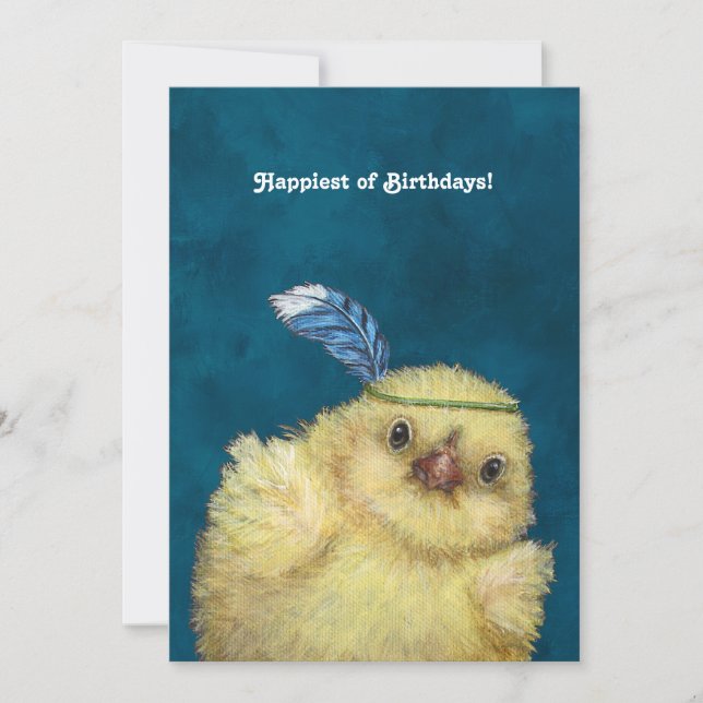 Birthday Peep flat card (Front)