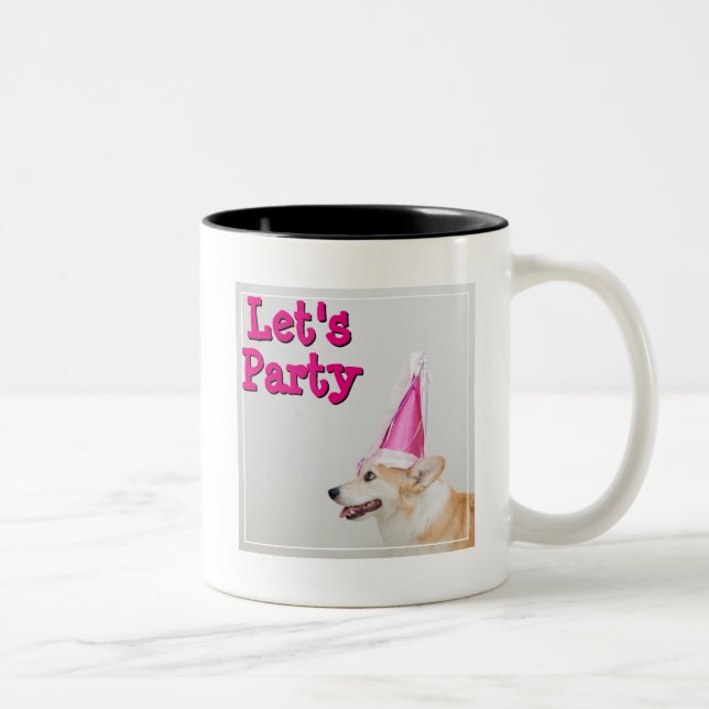 Birthday Pembroke Welsh Corgi Dog Two-Tone Coffee Mug (Right)