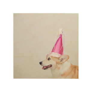 Birthday Pembroke Welsh Corgi Dog Wood Wall Art