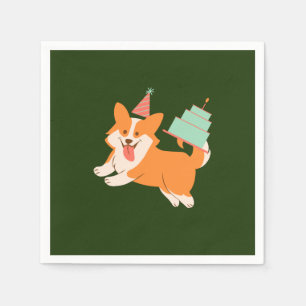 Birthday Pembroke Welsh Corgi Napkins