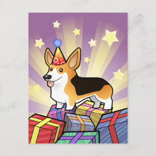 Birthday Pembroke Welsh Corgi Postcard