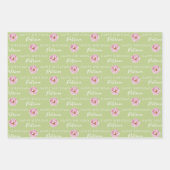 Birthday Peony Wrapping Paper Flat Sheet Set of 3 (Front 3)