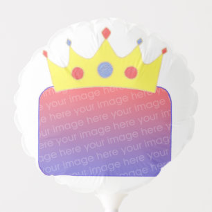 Birthday Person Wearing a Crown Name Balloon