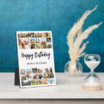 Birthday Personalized 24 Photo Collage Plaque<br><div class="desc">Create your own personalized 24 photo collage plaque for birthday</div>