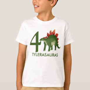 Birthday Personalized Dinosaur Shirt, 4th birthday T-Shirt