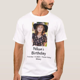 Birthday Personalized Name Photo T-Shirt