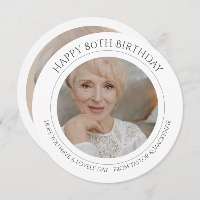 Birthday Personalized Photo and Text Card (Front/Back)