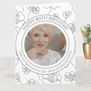 Birthday Personalized Photo and Text Card