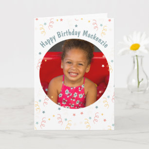 Birthday Personalized Photo and Text Card