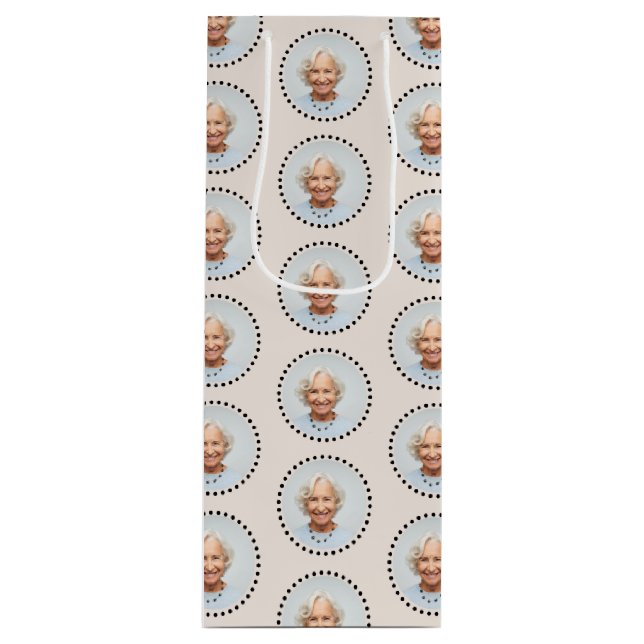 BIRTHDAY | Personalized Photo Custom Wine Gift Bag (Front)