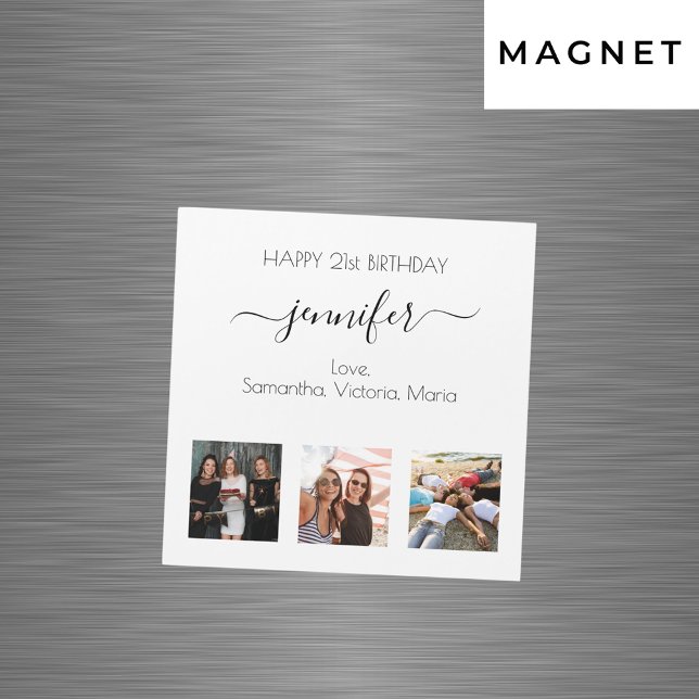 Birthday photo best friends magnet (Creator Uploaded)