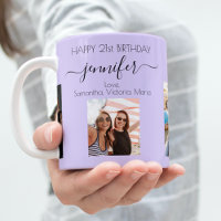 Birthday photo best friends names violet lavender