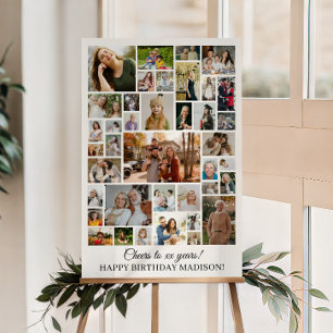 Birthday Photo Collage 45 Photos Welcom Foam Board