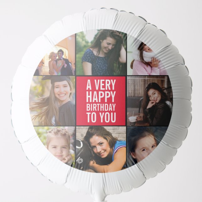 Birthday Photo Collage  Balloon (Front)