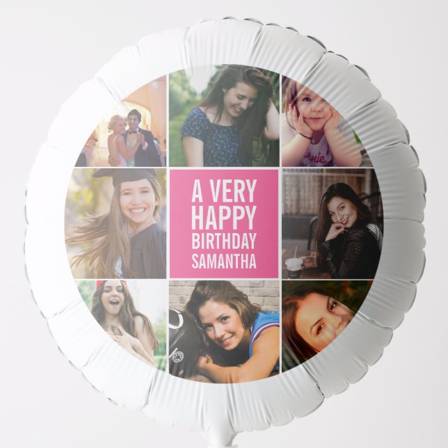 Birthday Photo Collage  Balloon (Front)