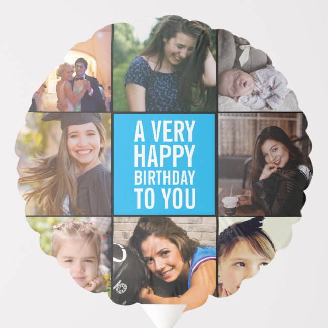 Birthday Photo Collage  Balloon (Front)