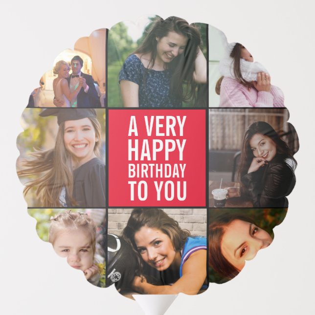 Birthday Photo Collage  Balloon (Back)