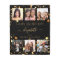 Birthday photo collage black gold best friends