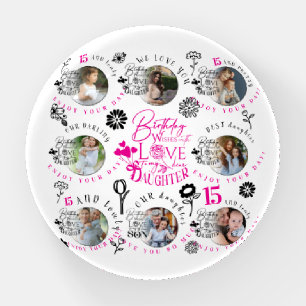  Birthday Photo Collage For Daughters Paperweight