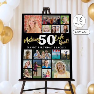 Birthday Photo Collage Making AGE Look Good 16 Pic Foam Board