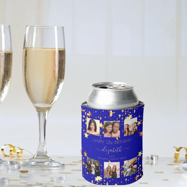 Birthday photo collage royal blue best friends can cooler (Creator Uploaded)