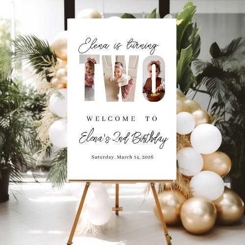 Birthday Photo Collage Welcome Party Poster