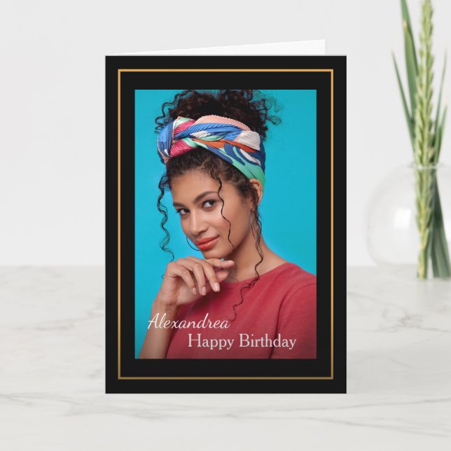 Birthday Photo Custom  Card (Front)