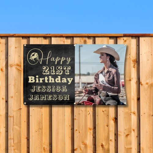 Birthday Photo Horse_Themed Rustic Banner