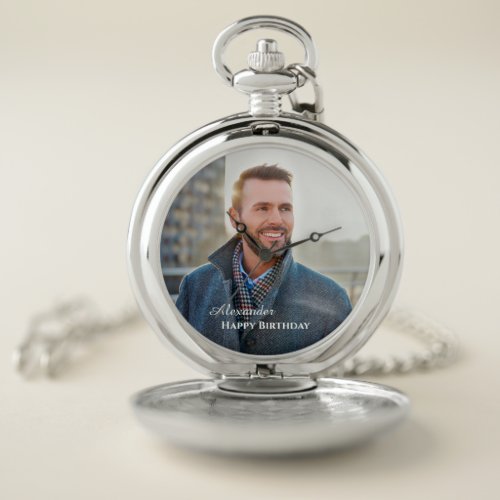 Birthday Photo Keepsake Custom Pocket Watch