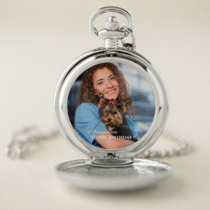 Birthday Photo Keepsake Custom Pocket Watch