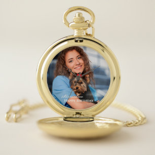 Birthday Photo Keepsake Custom Pocket Watch